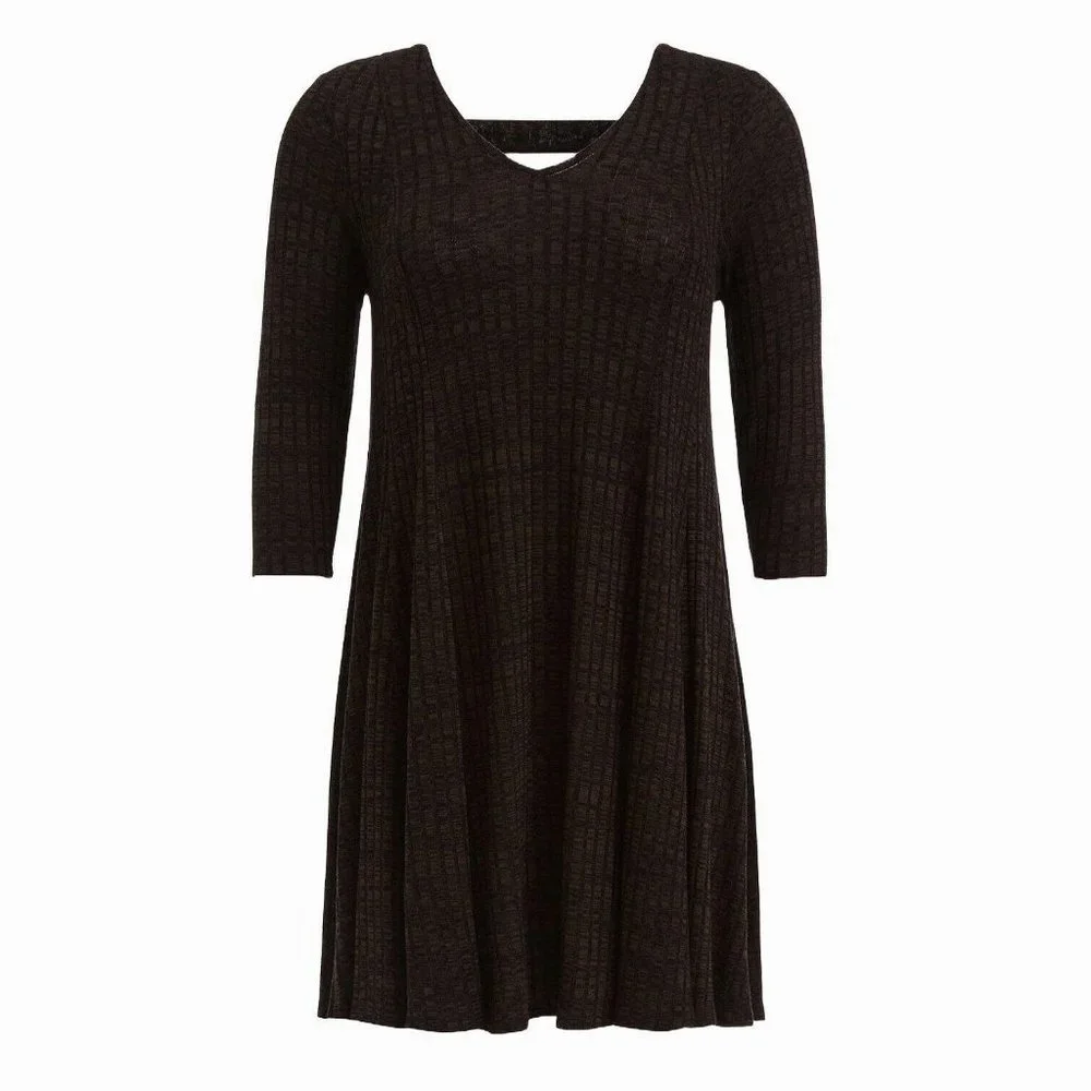 Torrid Ladder Back Knit Skater Dress Plus Size 1X Olive Green Swing 11505725 - Picture 1 of 11
